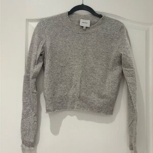 Reformation Women's Grey Crewneck Sweater